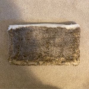 Faux fur cowl neck scarf